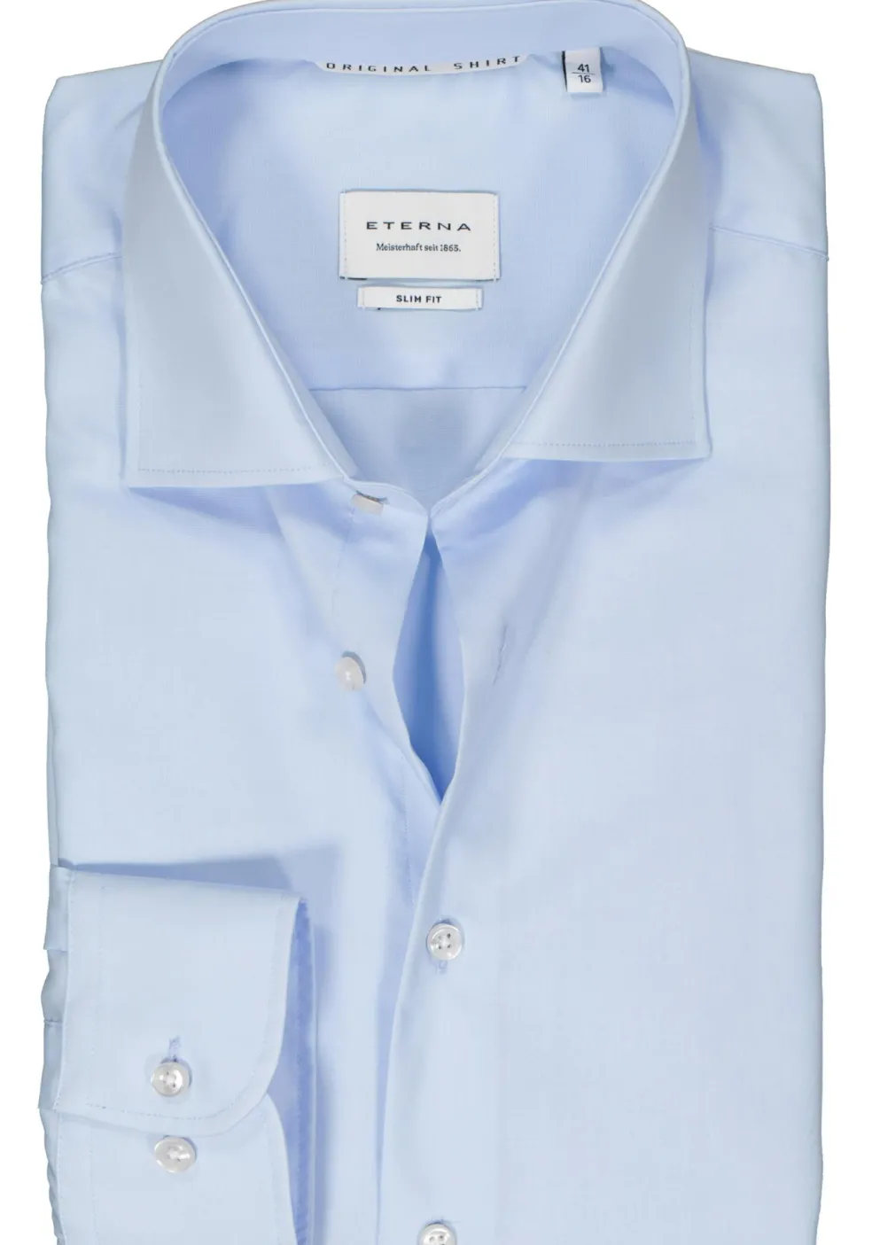 ETERNA slim fit overhemd, popeline, lichtblauw