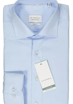 ETERNA slim fit overhemd, popeline, lichtblauw