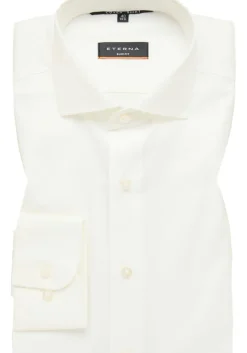 ETERNA slim fit overhemd, twill, ecru