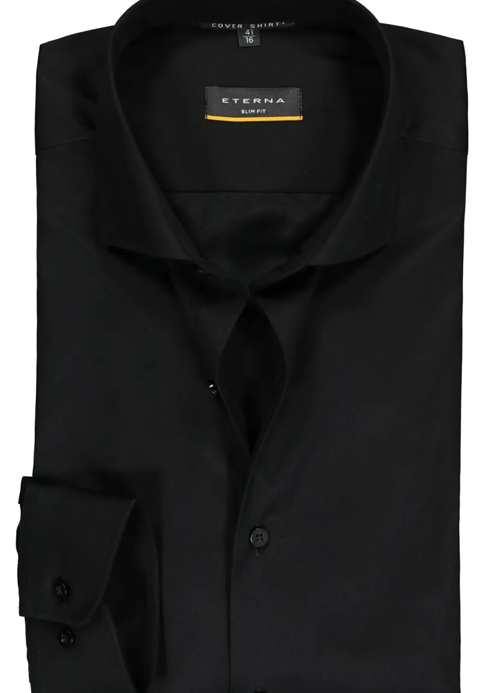 ETERNA slim fit overhemd, twill, zwart
