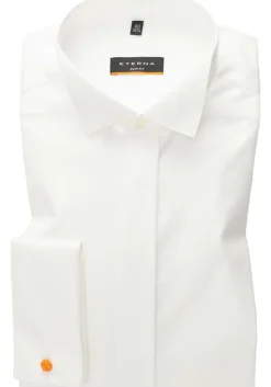 ETERNA slim fit overhemd, twill, ecru