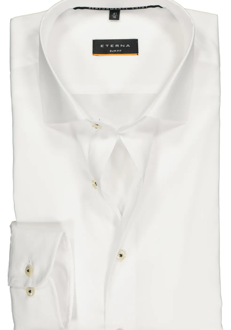 ETERNA slim fit performance overhemd, superstretch lyocell, wit