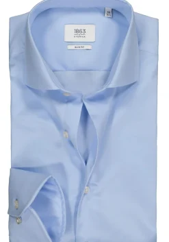 ETERNA 1863 slim fit premium overhemd, 2-ply twill heren overhemd, lichtblauw