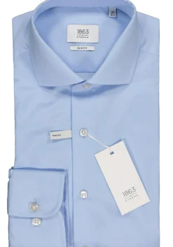 ETERNA 1863 slim fit premium overhemd, 2-ply twill heren overhemd, lichtblauw
