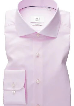 ETERNA 1863 slim fit premium overhemd, 2-ply twill heren overhemd, roze