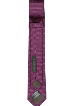 ETERNA smalle stropdas, roze-rood met blauw structuur