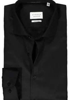 ETERNA super slim fit overhemd, twill, zwart