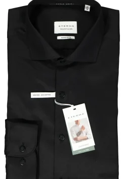 ETERNA super slim fit overhemd, twill, zwart