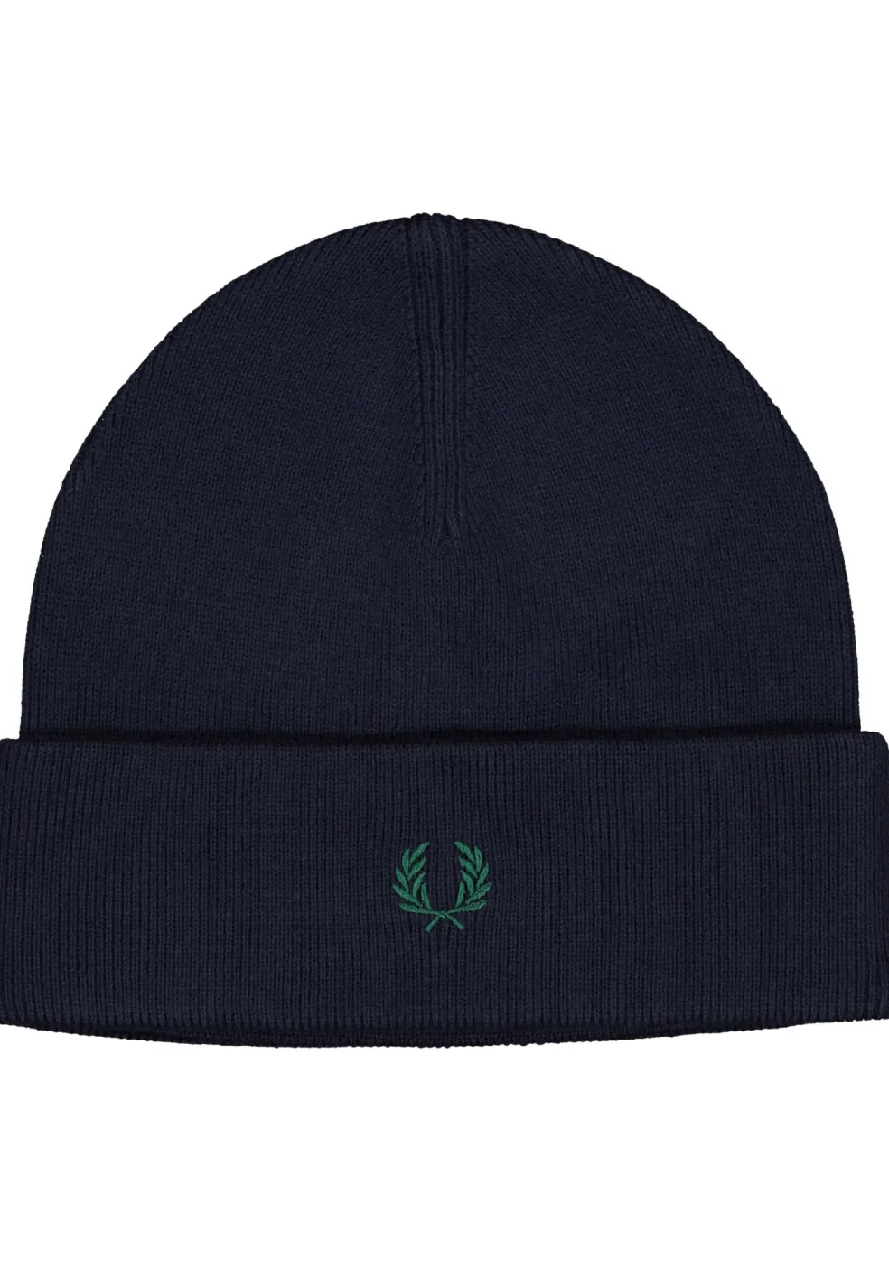 Fred Perry merino wol beanie muts, marine blauw