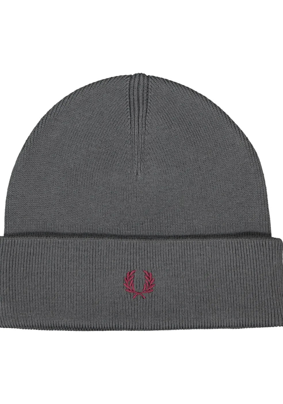 Fred Perry merino wol beanie muts, antraciet