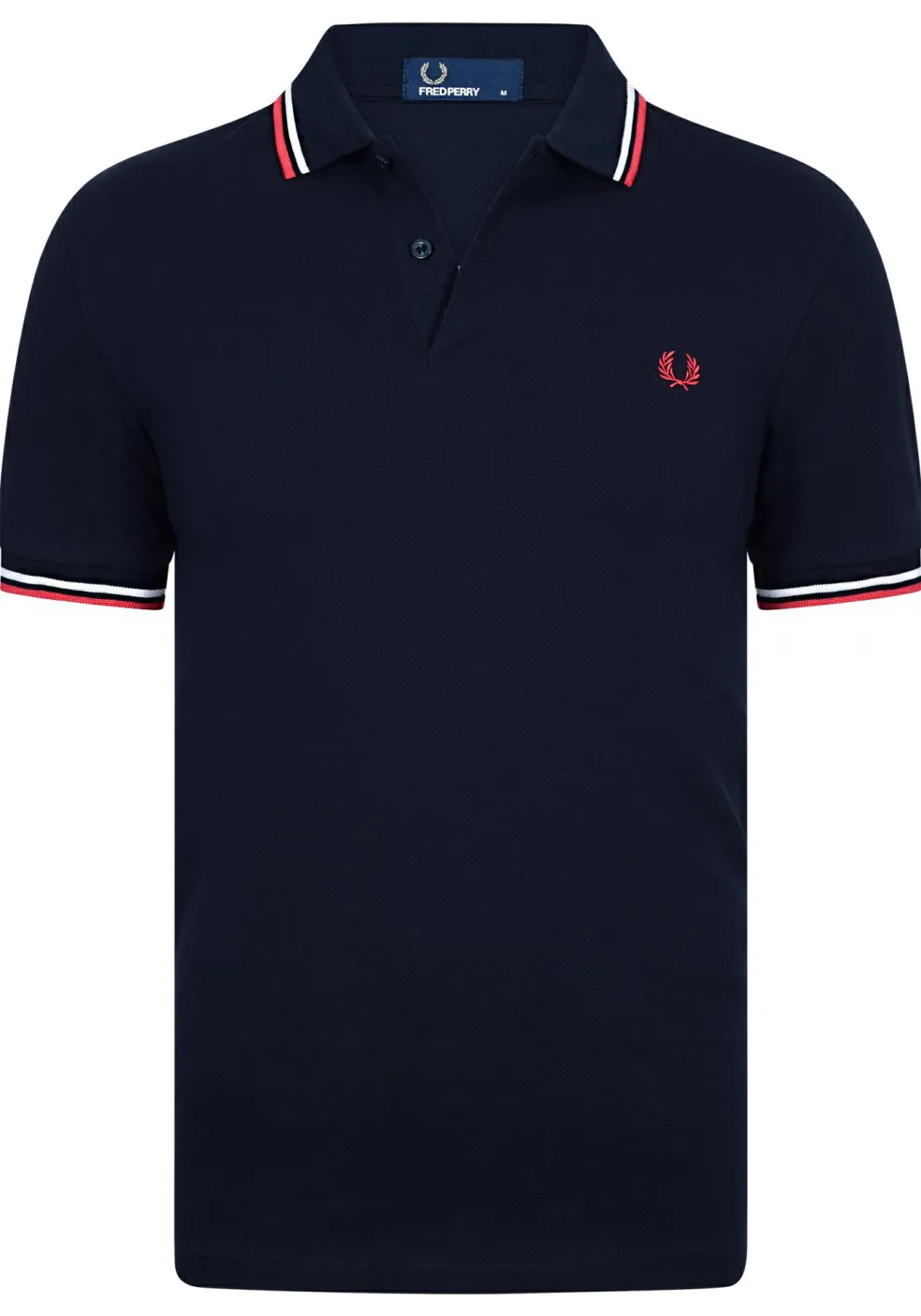 Fred Perry M3600 polo twin tipped shirt, heren polo Navy / White / Red