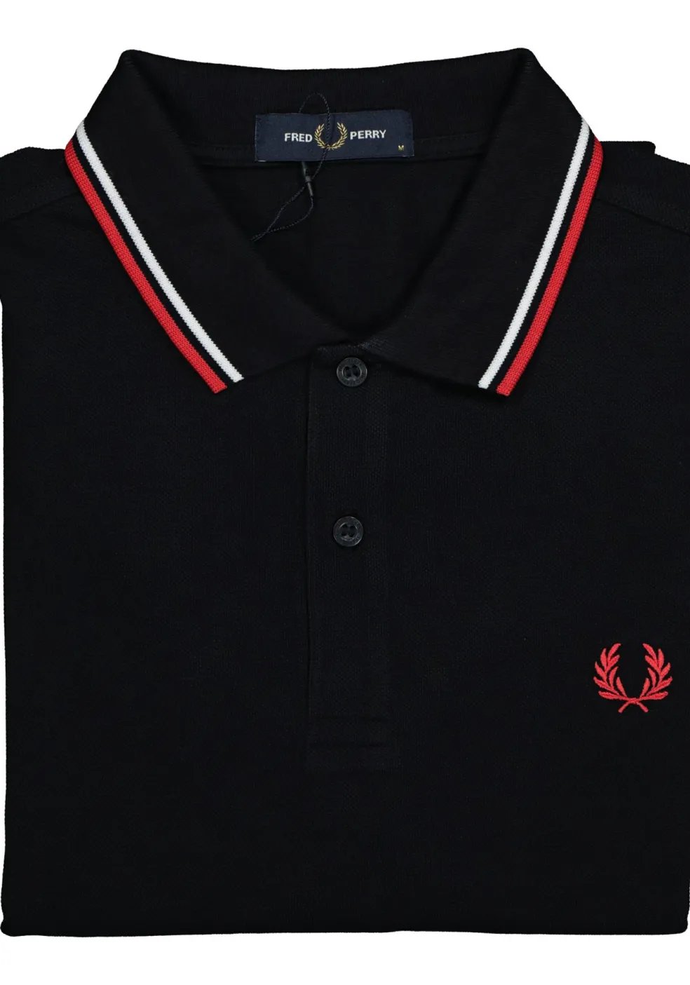 Fred Perry M3600 polo twin tipped shirt, heren polo Navy / White / Red