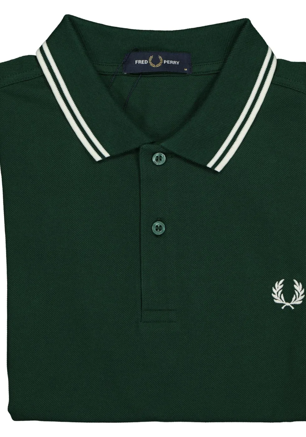 Fred Perry M3600 polo twin tipped shirt, heren polo Ivy / Snow White