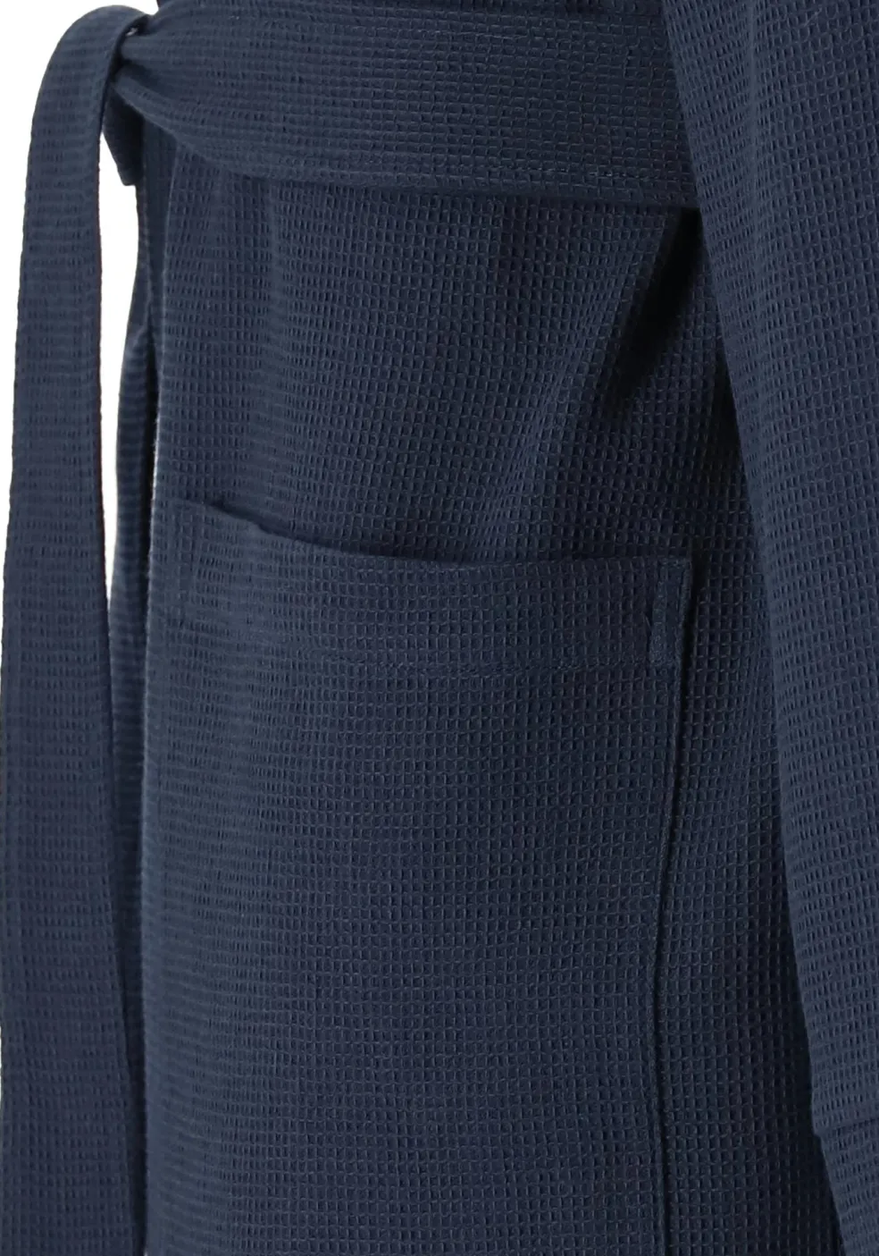 Gotzburg heren badjas pique (middeldik), blauw