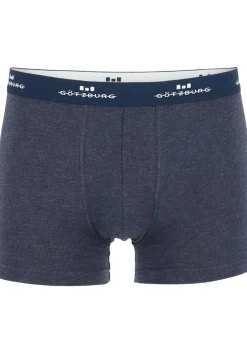 Gotzburg heren boxers (2-pack), normale lengte, donkerblauw en blauw melange