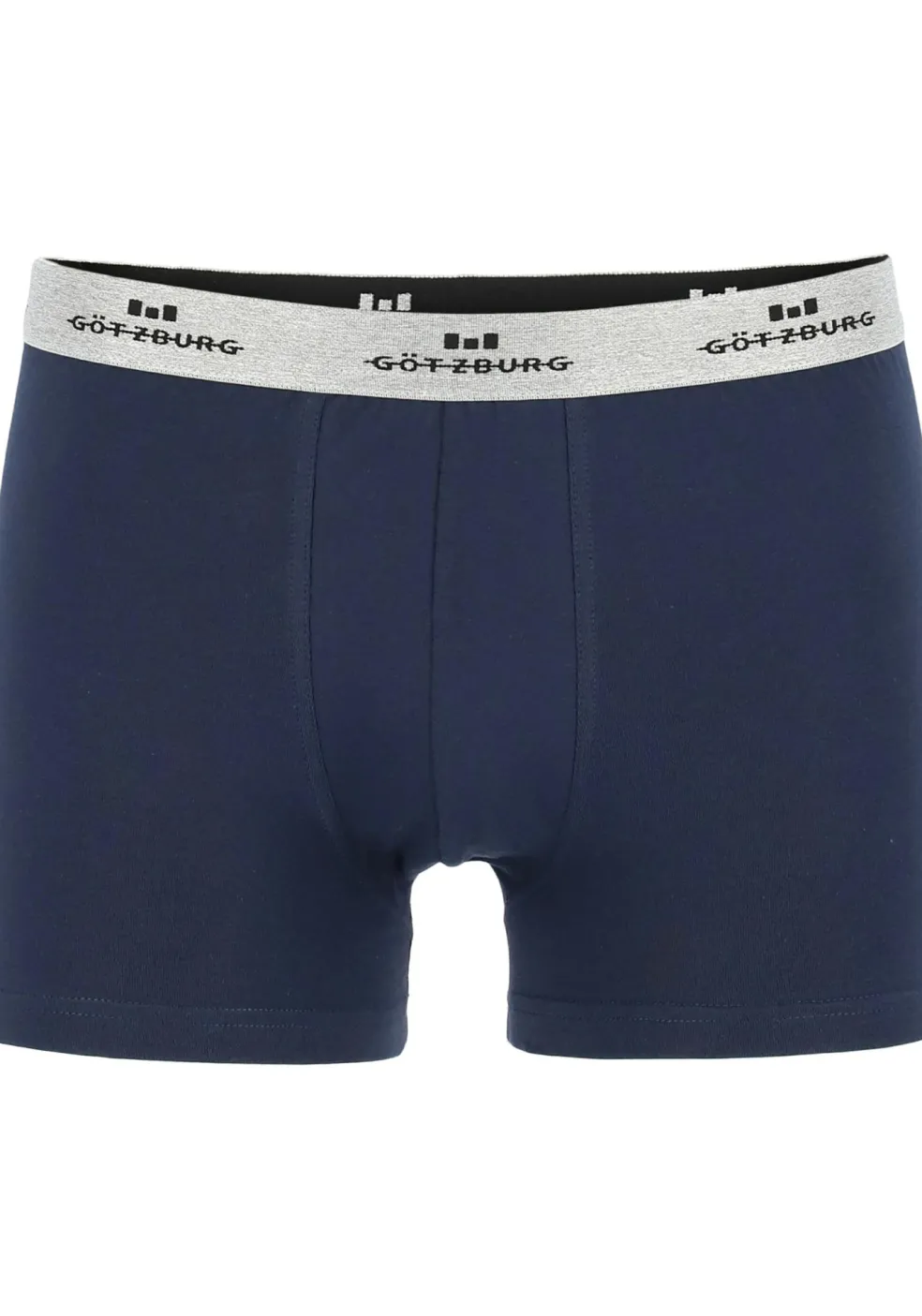 Gotzburg heren boxers (2-pack), normale lengte, donkerblauw en blauw melange