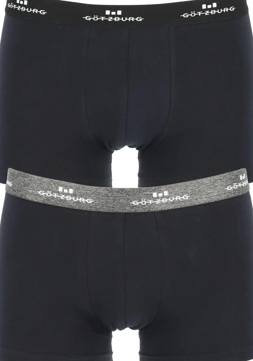 Gotzburg heren boxers (2-pack), normale lengte, zwart
