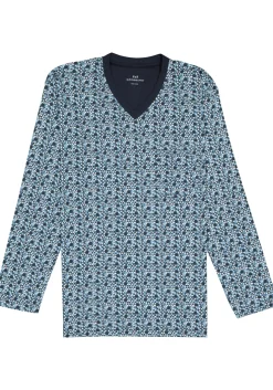 Gotzburg heren pyjama, blauw dessin