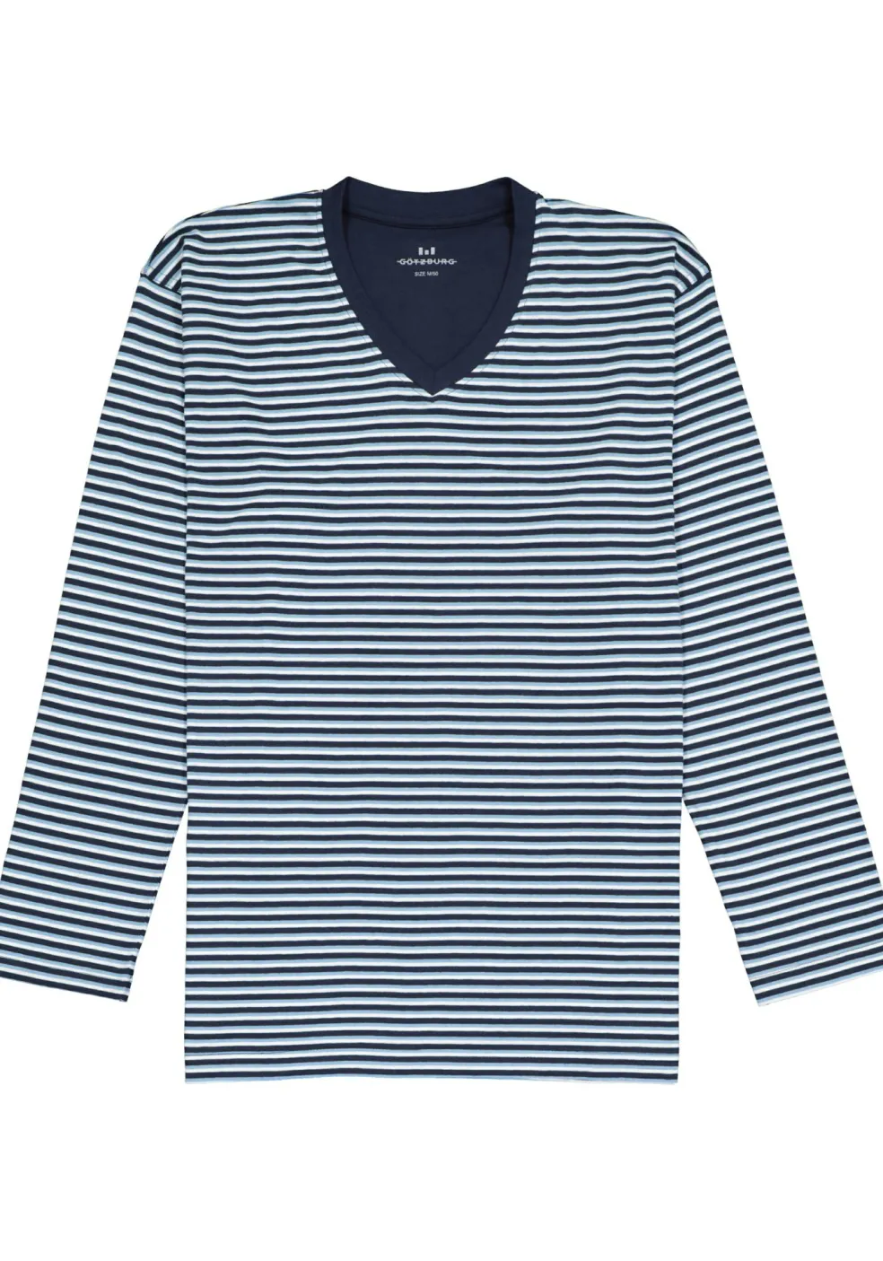 Gotzburg heren pyjama, blauw gestreept
