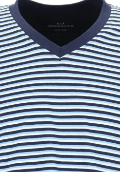 Gotzburg heren pyjama, blauw gestreept