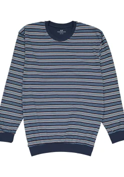 Gotzburg heren pyjama, blauw gestreept