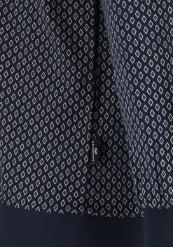 Gotzburg heren pyjama, blauw met rood en wit dessin