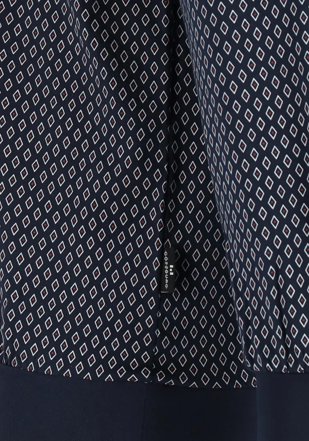 Gotzburg heren pyjama, blauw met rood en wit dessin