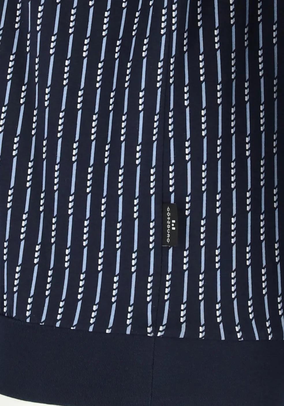 Gotzburg heren pyjama, blauw met lichtblauw en wit dessin