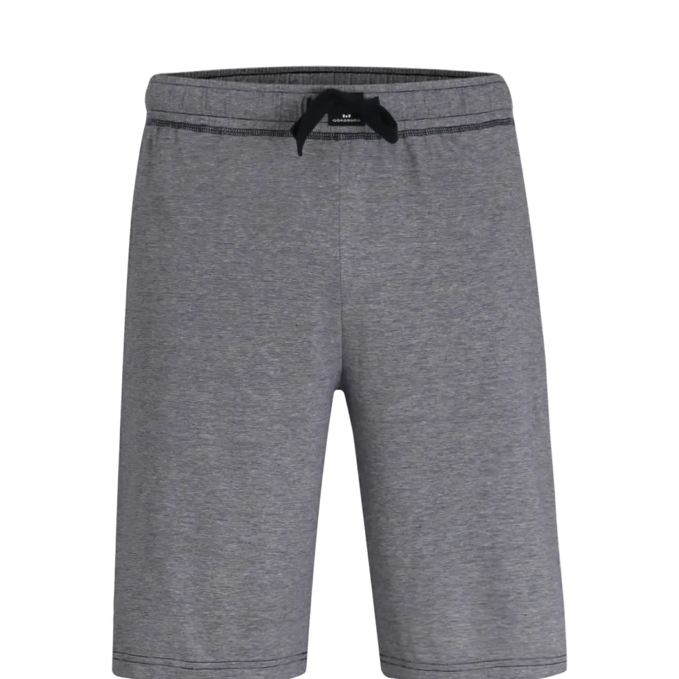 Gotzburg heren pyjama- of loungebroek, middenblauw melange