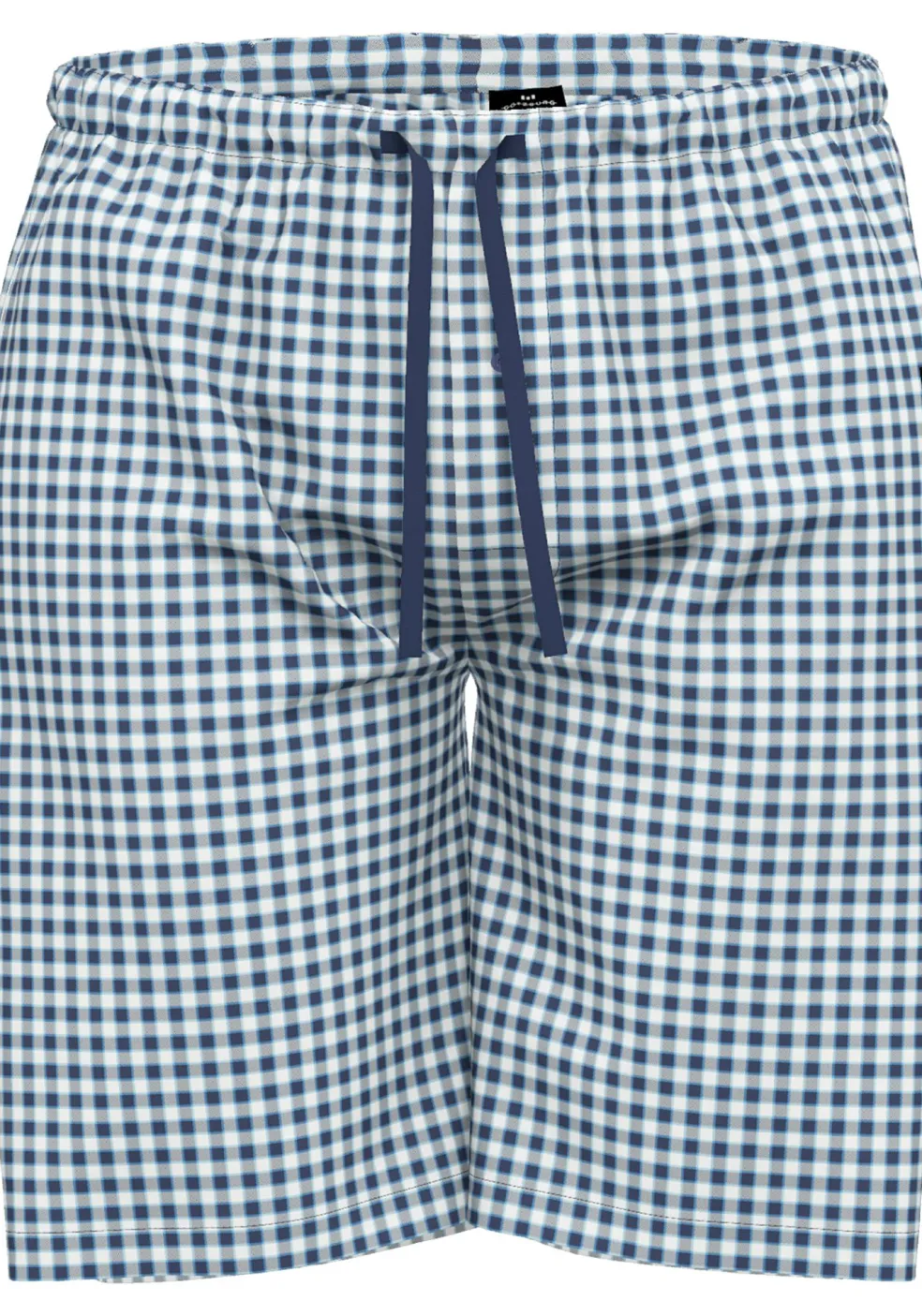 Gotzburg heren pyjama- of loungebroek kort, donkerblauw geruit