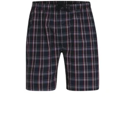 Gotzburg heren pyjama- of loungebroek, donkerblauw geruit