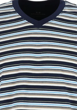 Gotzburg heren shortama, blauw gestreept