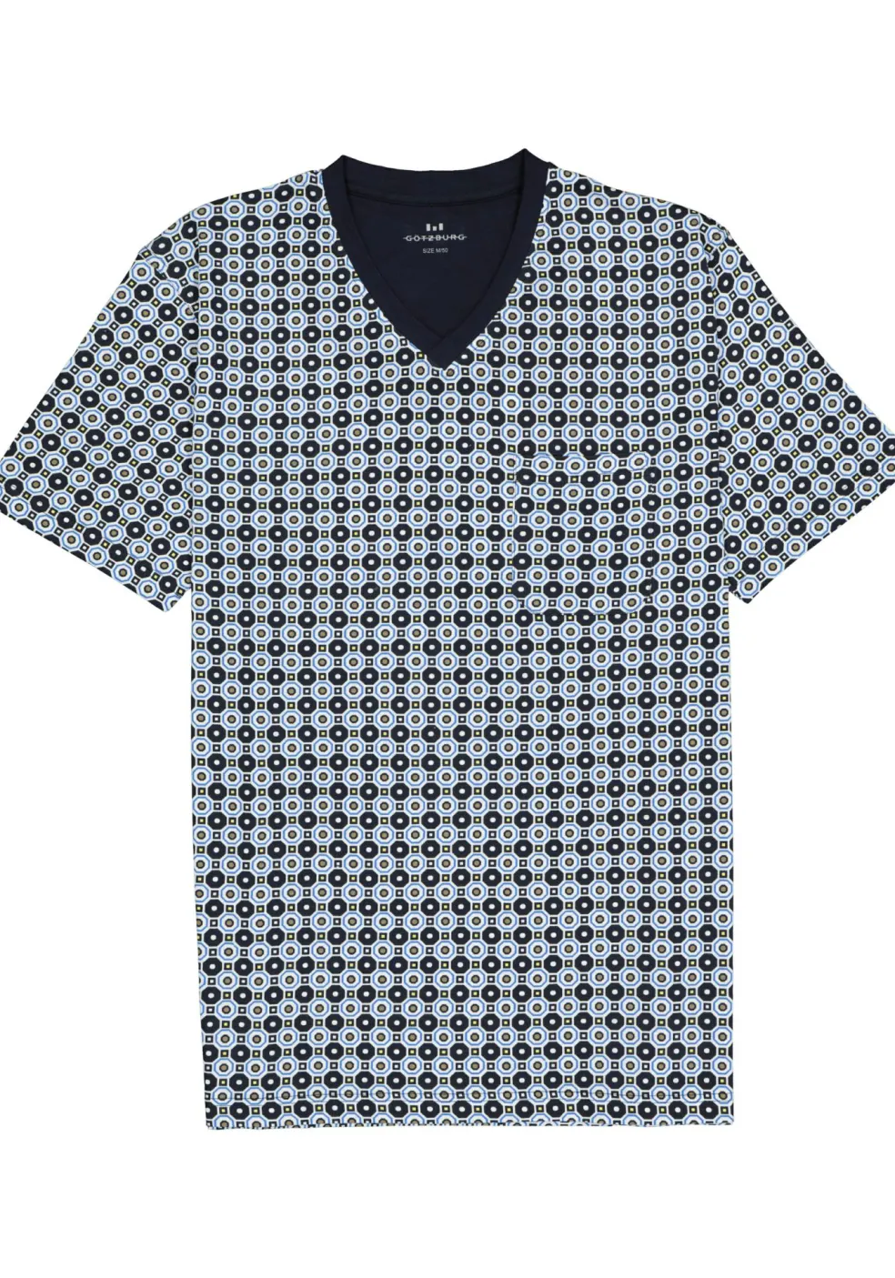 Gotzburg heren shortama, blauw dessin