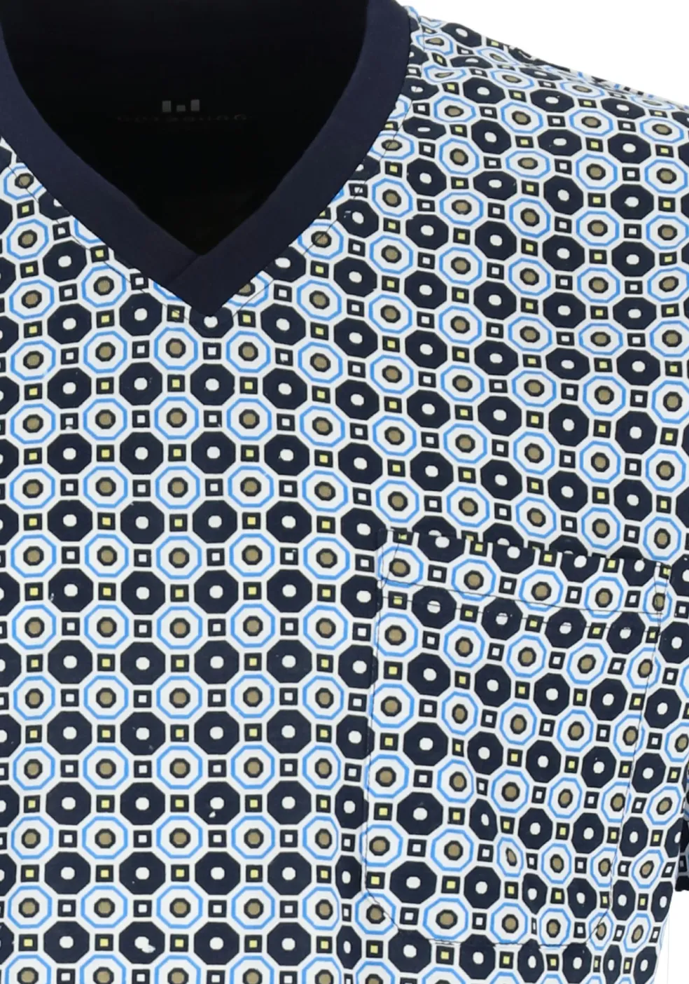 Gotzburg heren shortama, blauw dessin