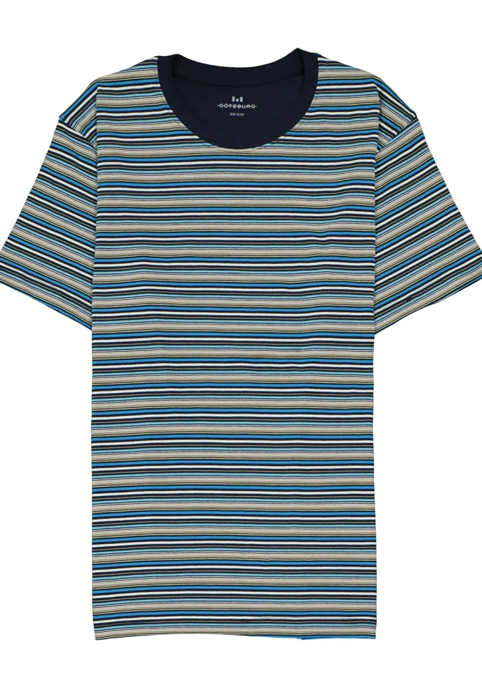 Gotzburg heren shortama, blauw gestreept