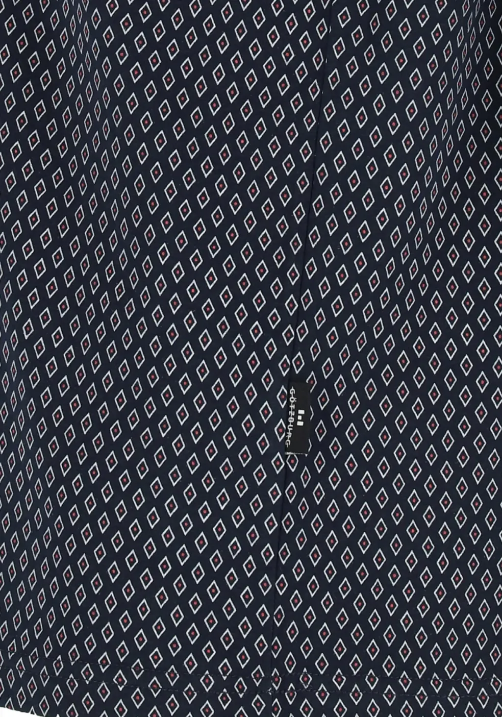 Gotzburg heren shortama, blauw met rood en wit dessin