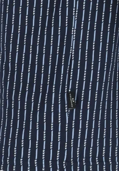 Gotzburg heren shortama met knoopjes, blauw met lichtblauw en wit dessin