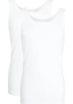 Gotzburg heren singlet O-hals (2-pack), wit