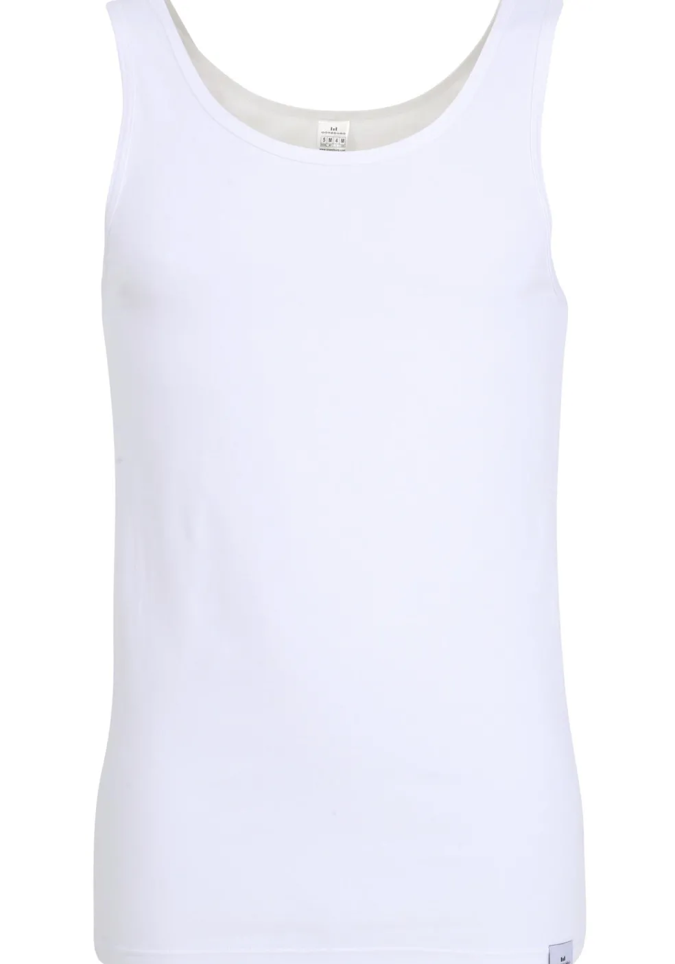 Gotzburg heren singlet slim fit 95/5 (1-pack), heren onderhemd stretch katoen, wit