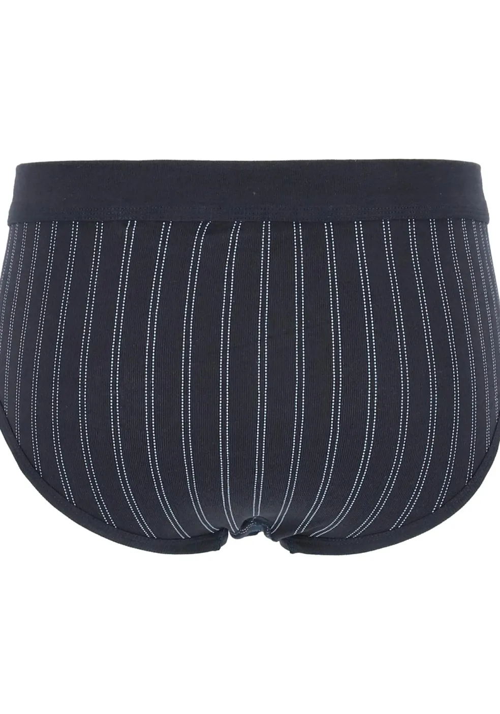 Gotzburg heren slips (2-pack), heren slips in Feinripp met gulp, donkerblauw dessin
