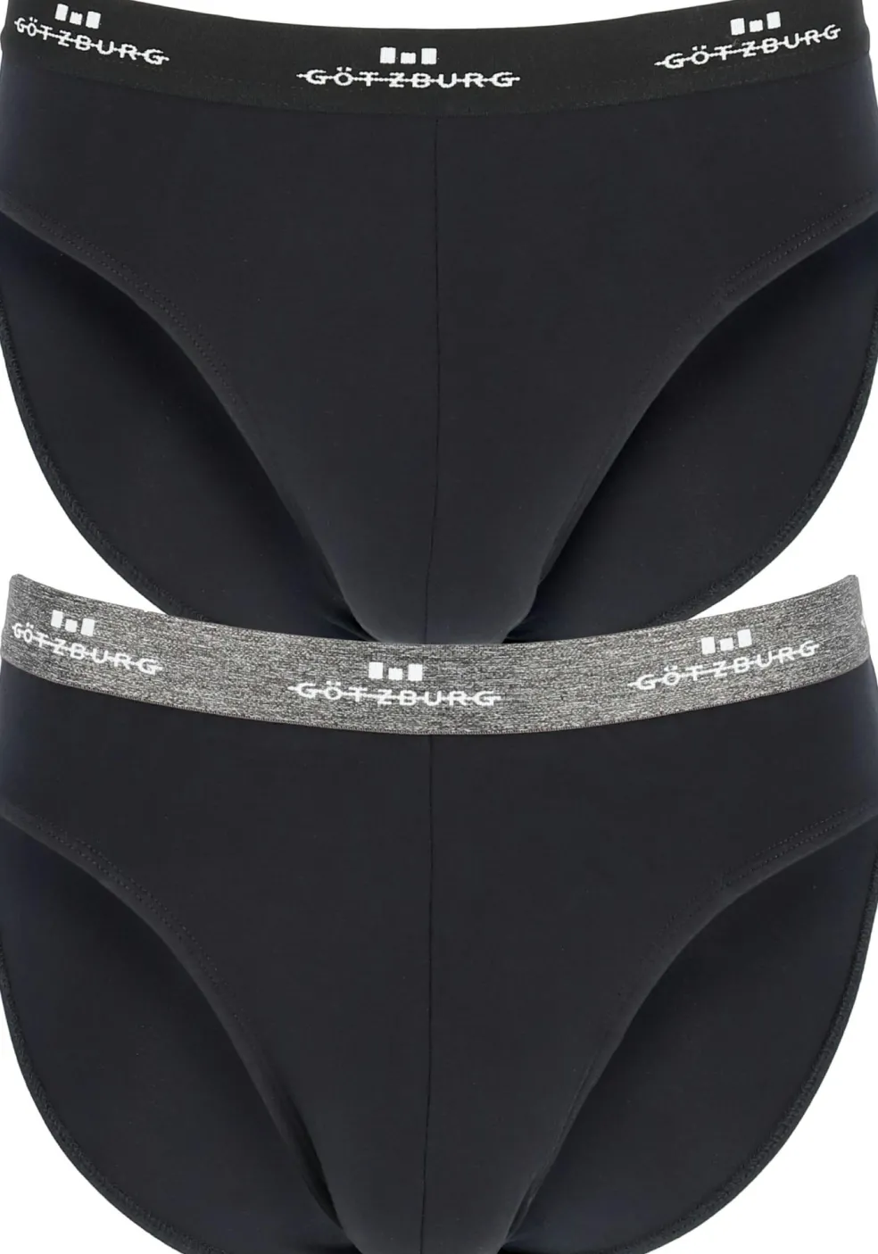 Gotzburg heren slips (2-pack), zwart