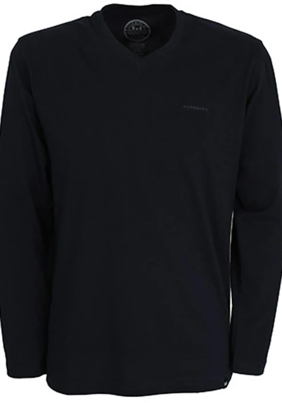Gotzburg heren T-shirt lange mouw met V-hals (1-pack), donkerblauw