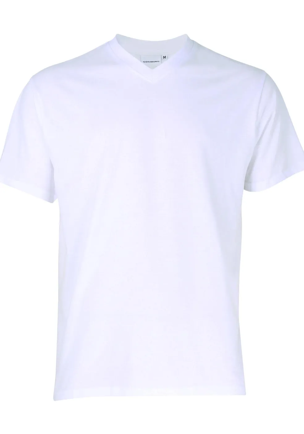 Gotzburg heren T-shirts regular fit V-hals (2-pack), wit