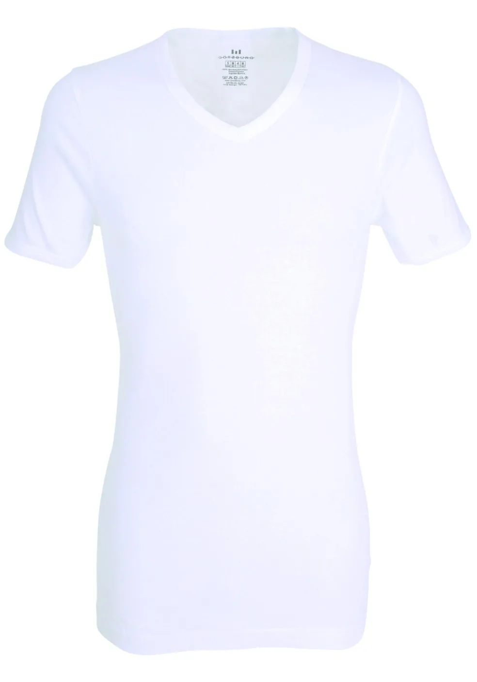 Gotzburg heren T-shirts slim fit V-hals (2-pack) fine rib, wit