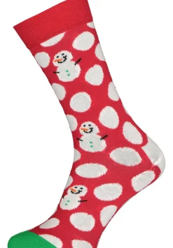 Happy Socks Big Dot Snowman Sock, rood