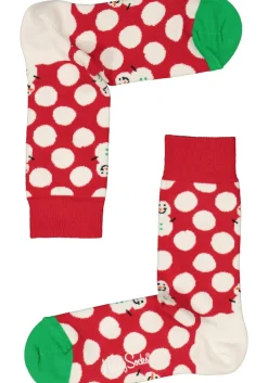 Happy Socks Big Dot Snowman Sock, rood