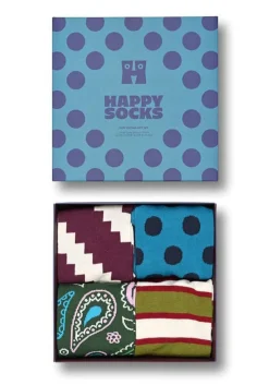 Happy Socks New Vintage Socks Gift Set (4-pack), unisex sokken in cadeauverpakking