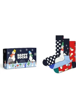 Happy Socks Snowman Socks Gift Set (3-pack), unisex sokken in cadeauverpakking