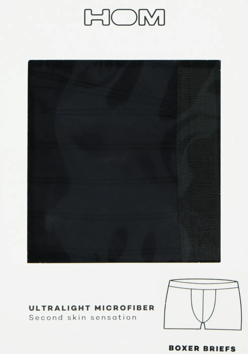 HOM Chic boxer briefs (1-pack), heren boxer microfiber kort, zwart