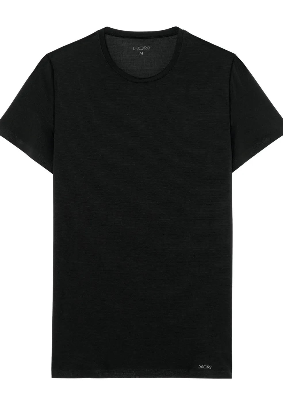 HOM H-fresh tee-shirt crew neck (1-pack), heren T-shirt, zwart